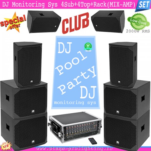 DJ Pool Party Monitoring System 2000W SET DJ Pool Party Monitoring System 2000W SET